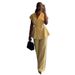 Autumn Women's Clothing Set V Neck Slim Fit Tie Waist Sleeveless Top And Wide Leg Pants European American Style_ecoleips.com