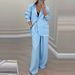 Women's Casual Suit Set Trendy Oversized Blazer With Wide Leg Pants Two Piece Outfit For Fall Winter_ecoleips.com