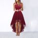 new sexy lace stitching large swing chiffon dress dress dinner dress_ecoleips.com