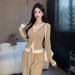 Women's Casual Sportswear Set V Neck Sweatshirt Wide Leg Pants Two Piece Outfit Slim Fit Spring Autumn Fashion_ecoleips.com