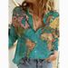 Aria Basics Aria Basics Cross-Border European And American Women's 2025 Summer New Fashion Map Print Long Sleeve Shirt For Women_ecoleips.com
