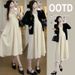 205 Spring New Korean Version Fashion 2-Piece Set Maternity Dress_ecoleips.com