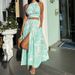 Women's Clothing Holiday Style Printed Tube Top Skirt Suit Two Piece Set_ecoleips.com