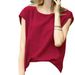 girl Girl Europea Style Short Sleeve Top Cotto Set For Wome Summer Wide Leg Shorts Loose Slimmig Casual Lie Two-Piece_ecoleips.com