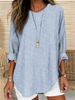 Women's Clothing Women's Printed Striped Crew Neck Long Sleeve Shirt Fashion For Formal & Casual For Women_ecoleips.com