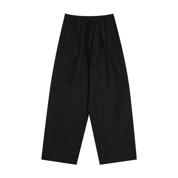 Suitable For All Seasons CLEAN SPACE Simple Versatile Casual For Women 2025 Thirteen Lines New Korean Style High Waist Drawstring Long Pants_ecoleips.com