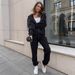 Women's Long Sleeve Stand Collar Two-Piece Set Casual Sportswear Stylish Autumn Winter Outfit_ecoleips.com