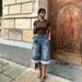 Women's Retro Puppy Embroidered Plaid Patchwork Wide Leg Loose Cropped Jeans European American Style New 2026 Cross Border Foreign Trade_ecoleips.com