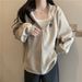 real-shot Hooded Zip-up Fleece Sweatshirt Women, Suitable For Spring, Autumn, And Winter, Loose-fitting,_ecoleips.com