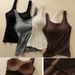 Premium New Women's Camisole With Built In Bra Summer Back Beauty Tank Top For Outer & Layering Wear_ecoleips.com