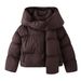 Women's Detachable Scarf Hooded Puffer Coat –Winter Fashion, Warm Quilted Jacket For Streetwear & Travel_ecoleips.com