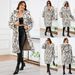 Women's Clothing Elegant Leopard Print Faux Fur Hooded Coat With Long Sleeves - Warm & Stylish Mid-Length Outerwear For Women_ecoleips.com