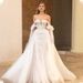 Women's Clothing wedding dress summer new one shoulder wedding dress with large skirt and detachable lace tail wedding dress_ecoleips.com