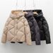 90 White Duck Down Women's Simple Rhombus Grid Hooded Down Jacket Women's Jacket_ecoleips.com