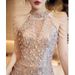 Evening Mermaid Skirt, Women's Banquet Dress, Elegant And Luxurious, Niche Style, High-end Feel, Suitable For Hosts,_ecoleips.com