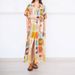 Women's Vintage Court Style Short-Sleeved Printed Fashion Dress_ecoleips.com