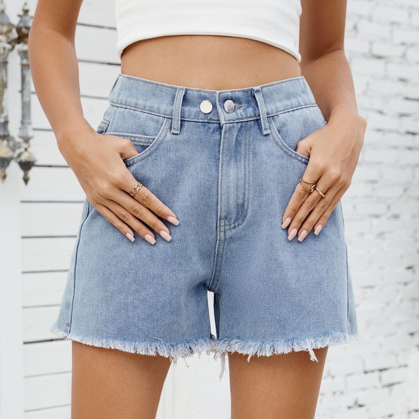 European And American Cross-Border Trade 2025 Summer New Independent Station Washed Versatile Denim Shorts_ecoleips.com