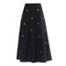 Inspired Crystal-Embellished High-Waist Maxi Skirt – Elegant Pleated Midi Dress With Stretch (S-XL, Spring/Summer)_ecoleips.com