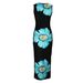 Women's Clothing Fashion Round Neck Women's Casual Long Sleeveless Digital Printed Dress_ecoleips.com