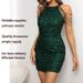 European And American Cross-Border Sexy Sequin Sleeveless Short Slim Fit Bodycon Dress Evening Gown Women's Fashion_ecoleips.com