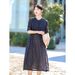 Original High-end Women's Clothing Wholesale 2025 Spring/summer New Vintage Artistic Ramie Floral Dress One-piece Drop_ecoleips.com