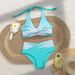 Women's Clothing Split Triangle Conservative Swimming Hot Spring Sports Leisure Slim High Waist Bikini_ecoleips.com