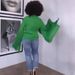 Women's Clothing Stand Up Collar Large Trumpet Sleeve Tops Women's Dresses Women's Fashion_ecoleips.com
