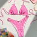 Summer Sweet Style Women's Two Piece Swimsuit Bikini Floral Plaid Bowknot Cross Border E Commerce Vacation New 2024_ecoleips.com