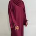 Modest Abaya Dress Women's Plus Size Solid Color Casual Robe Fashion England Style Polyester Spring/Autumn Summer Wear_ecoleips.com