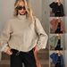 Women's Textured Zip-Up Stand Collar Jacket, Casual Loose Long Sleeve Drawstring Hem Cropped Coat, Elastic Cuff Lightweight Outerwear For Daily Wear S_ecoleips.com
