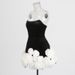 Women's Clothing Spring New Dress Princess Style Elegant Fresh Sweet Tube Top Three Dimensional Flower Dress Short Skirt_ecoleips.com