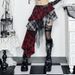 Women's Bodycon Skirt CF24300 Autumn 2024 European American Style Sexy Slim Fit Irregular Plaid Midi Skirt for Ladies_ecoleips.com
