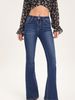 Spring Elastic Flared For Women, Independent Station Low-waist Tight-fitting Women's Stretch Jeans_ecoleips.com