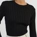 Women's Solid Color Knitted Sweater round Neck Long Sleeve Tight Fit Ribbed Bottoming Shirt European And American Style Autumn Winter Top_ecoleips.com