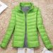 Women's Lightweight Down Jacket With Stand Collar, Slim Fit Short Puffer Coat For Autumn Winter, Plus Size Available_ecoleips.com
