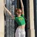 Summer American Style Spicy Girl Inner Wear Crop Top Short Sleeve T-Shirt Y2K Round Neck Pullover Base Layer Women's_ecoleips.com