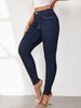 Cross-border European And American Wom's 2024 Summer High-waisted Slim-fit Plus-size Butt-lifting Skinny Jeans For_ecoleips.com