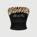 Women's Clothing Slim Sexy Hot Girl Letter Hot Diamond Leopard Print Navel Baring Tube Top Vest_ecoleips.com