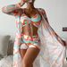 Women's Clothing Swimsuit Women's Split Three Piece Set High Waist Long Sleeve Net Celebrity Suit Blouse Sexy Bikini_ecoleips.com