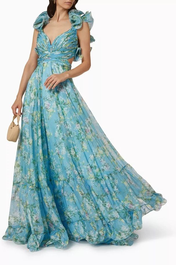 Women's Clothing Suspenders Cotton Printed Long Dress_ecoleips.com