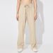 Summer Elastic Waist Pocket Strap Casual High Waist Wide Leg Women's Pants_ecoleips.com