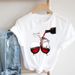 Independent Brand Plus-size Printed New Wine Glass Design Women's Short-sleeve T-shirt_ecoleips.com