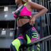 Color Blocked Printed Sports Bra And Leggings Women's Fashion Sportswear Set_ecoleips.com