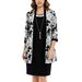 Women's Clothing Two Piece Set Three Quarter Sleeve Color Blocked Top Waist Tie Vest Dress For Spring/Autumn_ecoleips.com