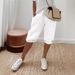 Women's Breathable Linen Cotton Casual Shorts Drawstring Waist Mid-Rise 5-Pocket Culottes Comfortable Summer Wide Leg Short Pants_ecoleips.com