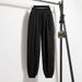 Suitable For All Seasons Gray Cargo Pants For Women, Summer Thin Wide-Leg Straight Casual Design, Quick-Dry American Style Sweatpants_ecoleips.com