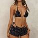 New Polka Dot Halter Neck Bikini Three Piece Set Sexy Style Women's Swimwear_ecoleips.com