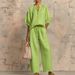 2026 Summer New European And American Women's Fashion Casual Loose Solid Color Zipper Round Neck Wide-Leg_ecoleips.com