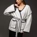 Elegant Longline Knit Cardigan With Belt - Soft Acrylic Blend, Loose Fit V-neck Sweater For Women, Spring Wardrobe Essential In White, Black & Camel_ecoleips.com