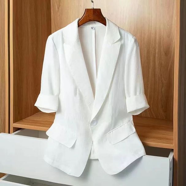 Women's Clothing Thin Small Suit Jacket For Women Summer New Style Small Casual Slim Fit All Match Short Sleeved Suit Top_ecoleips.com